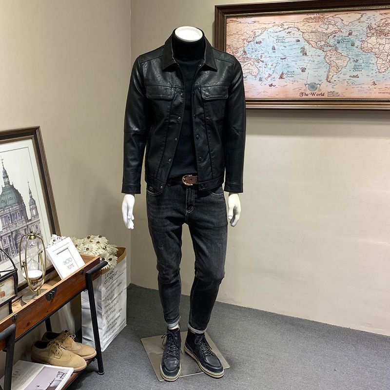 Male Simplicity Short Casual Biker&