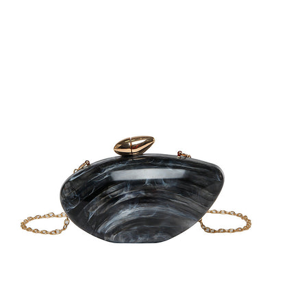 Oval Shell Goose Egg Acrylic Fashion Evening Bag Chain Shoulder Women&